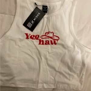 Yee haw white crop top